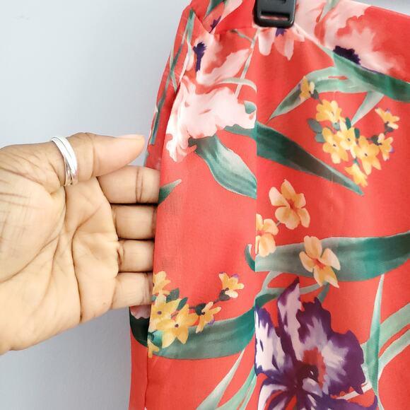 Sweet Pea For NY&Co By Stacy Frati Flora Wide Leg Flowy Pants L - Picture 4 of 9